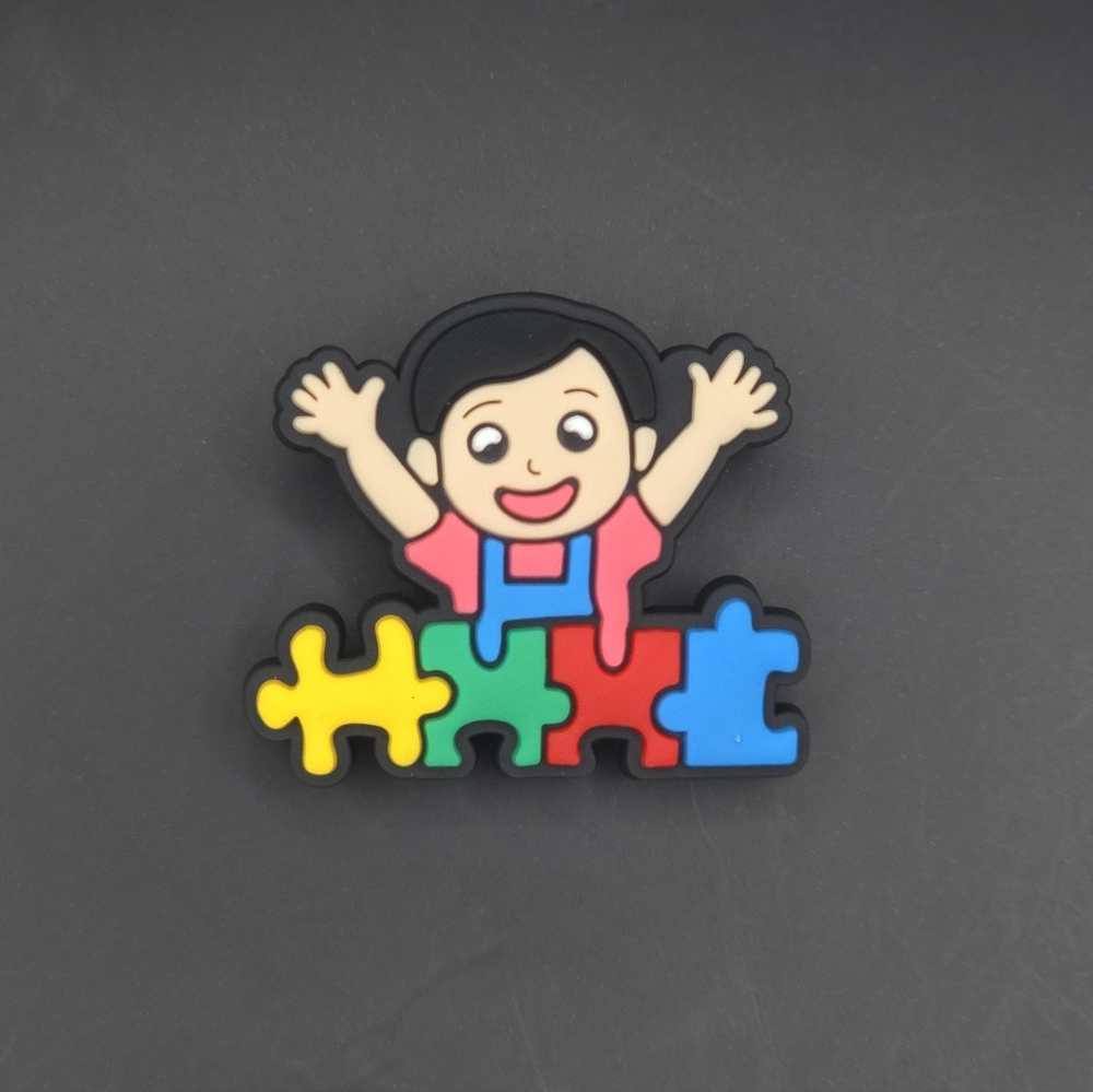 (5/$15) Autism Awareness Croc Charm - Picture 1 of 2